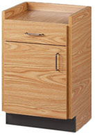 Bedside Cabinet with Rimmed Top
